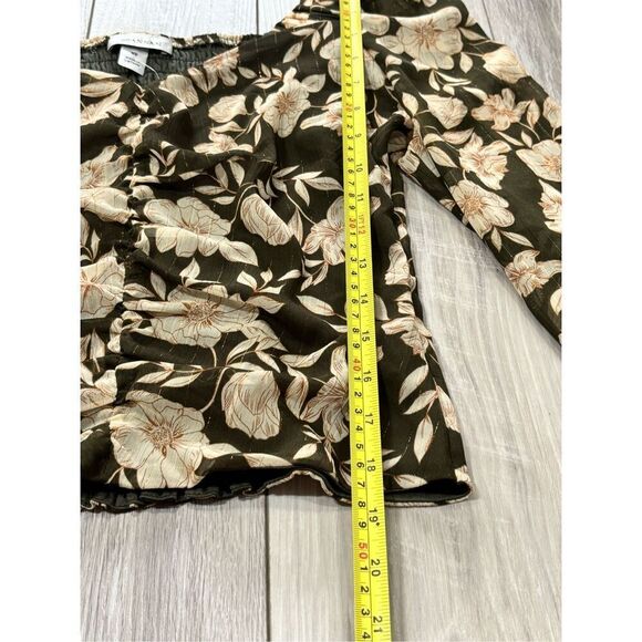 Brannan floral ruched cold shoulder blouse size XS - Picture 7 of 11